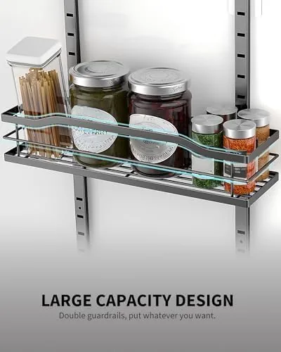 The metal door rack beside a fabric pocket organizer for comparison