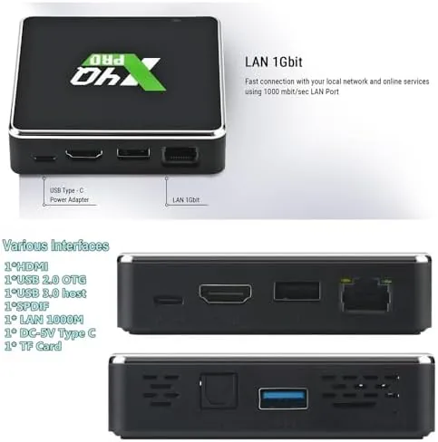 Another view of the Ugoos X4Q Pro TV Box Android 11.0 S905X4 4GB RAM