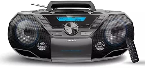 Overview of the Philips Portable CD Player Boombox Bluetooth with Cassette Player All