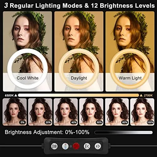 Close look at the 10" Selfie Ring Light with 73" Tripod Stand & 1 build quality