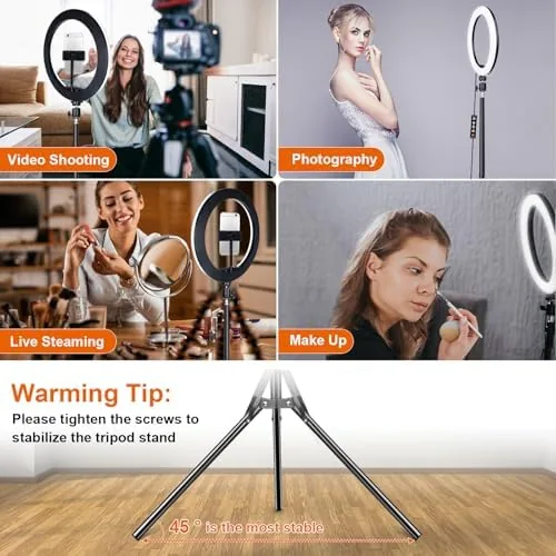 Testing the 10" Selfie Ring Light with 73" Tripod Stand & 1 over two weeks