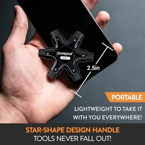 The USB-C Multi-Tool Kit Repair & Clean Phone,Tablet,PC Ports (Black) | compared in context
