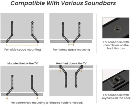 Another view of the Bose TV Speaker Soundbar with HDMI ARC and Mount Brackets