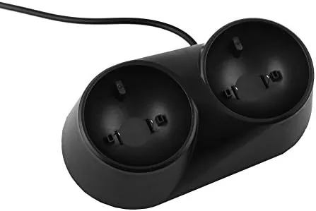 PS4 VR controller charging station with two controllers docked on a desk