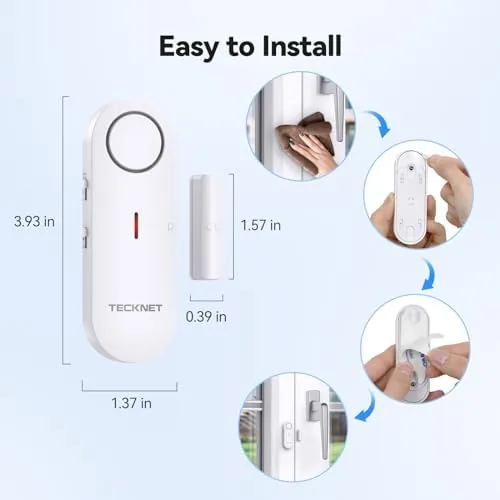 The TECKNET Door Alarms for Kids Safety, Window Alarm Pool Alarms in real use