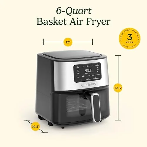 Testing the Cuisinart Air Fryer, 6-Quart Basket Large Fryer with 5 Cooking over two weeks