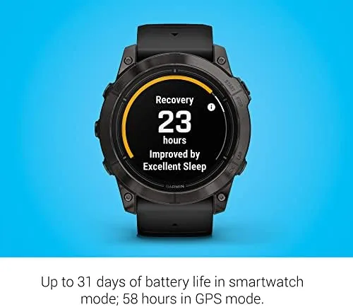 A running session on a forest path with the epix Pro displaying live pace and heart rate