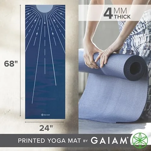 The Gaiam Yoga Mat Classic Print, 4mm Non-Slip Mat | Lightweight compared in context
