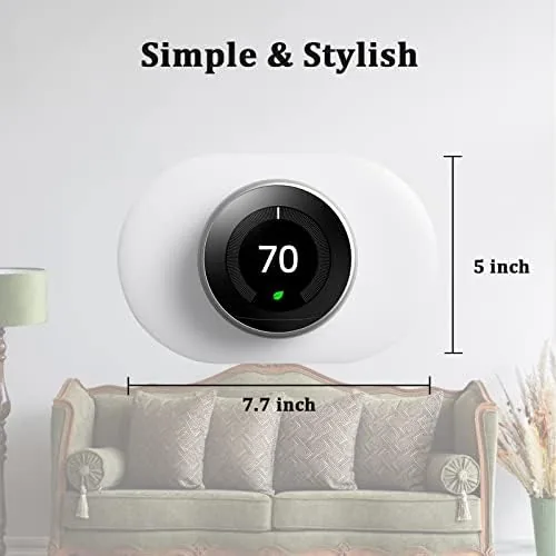 The wall plate compared visually against a wall left with an old thermostat patch