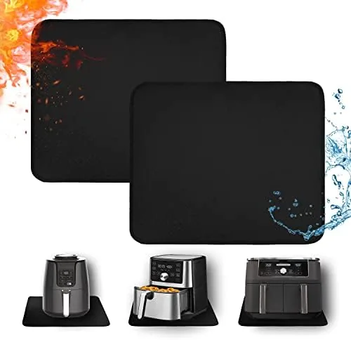 2 PCS Heat Resistant Mats for Countertop Air Fryer, 18x15in, Black | 1022 ℉ Review: Tested and Rated