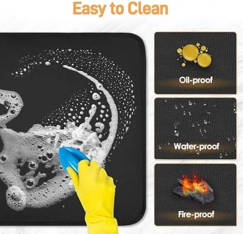 The 2 PCS Heat Resistant Mats for Countertop Air Fryer, 18x15in in real use