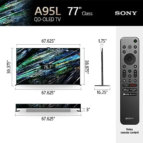 Close look at the Sony QD-OLED 77 inch BRAVIA XR A95L Series 4K Ultra build quality