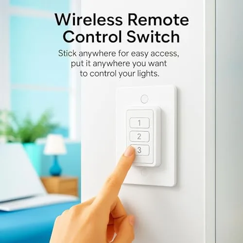 The LoraTap 656ft Wireless Wall-Switch: Remote Control Outlet 3 Pack ,  compared in context