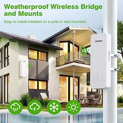 Another view of the AdaLov CPE660 3KM Outdoor Wireless Bridge 5.8GHz Point to Point
