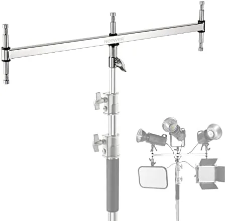 NEEWER Baby Triple Header Boom Arm with Five 5/8" Pins for LED Light/Strobe Flash Review: Tested and Rated