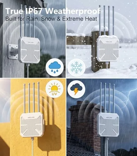 The WAVLINK AX1800 Outdoor WiFi 6 Extender, Long-Range, IP67 Weatherproof | in real use