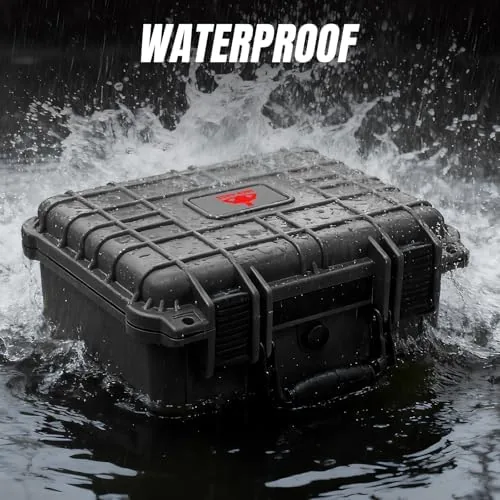 Another view of the Jack Boss Waterproof Hard Camera Case with Pre-cut Foam,black,updated |