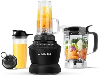 The nutribullet Full-Size Blender Combo with the 64oz pitcher and the 32oz single-serve cup