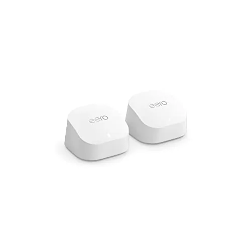 Close look at the Like-New Amazon Amazon eero 6+ mesh wifi system - Supports build quality
