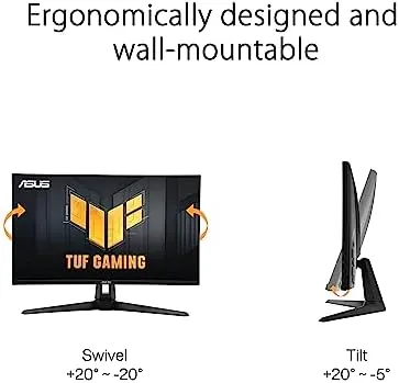 Monitor showing the on-screen menu with gaming presets and crosshair options