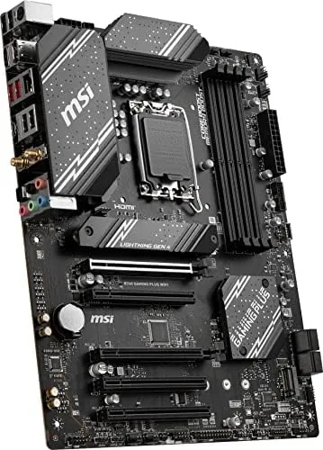 Completed PC build using the MSI B760 Gaming Plus WiFi