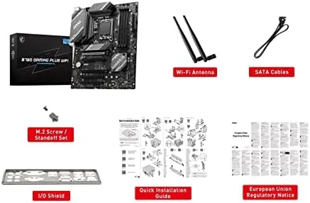 MSI B760 Gaming Plus WiFi with memory and M.2 installed