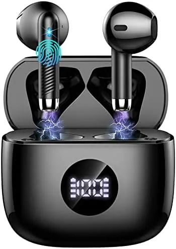 Overview of the Wireless Earbuds, Bluetooth 5.4 Ear Buds LED Power Display Headphones