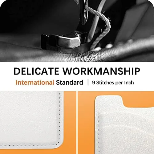 Another view of the Phone Card Holder, Stretchy Credit Card Holder for Phone Case -2Pack White