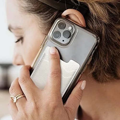 The Phone Card Holder, Stretchy Credit Card Holder for Phone Case -2Pack White compared in context