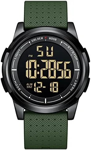 GOLDEN HOUR Ultra-Thin Minimalist Sports Waterproof Digital Men's Watches with Wide-Angle Display Rubber Strap Review: Tested and Rated