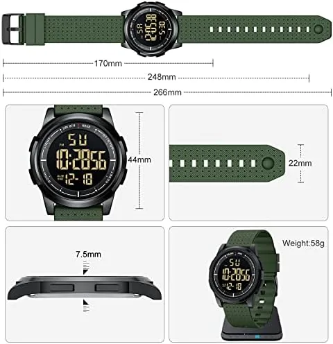 The GOLDEN HOUR Ultra-Thin Minimalist Sports Waterproof Digital Men's Watches with in real use