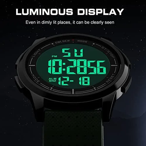 Another view of the GOLDEN HOUR Ultra-Thin Minimalist Sports Waterproof Digital Men's Watches with