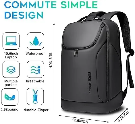 The BANGE Business Smart Backpack Waterproof fit 15.6 Inch Laptop Backpack in real use
