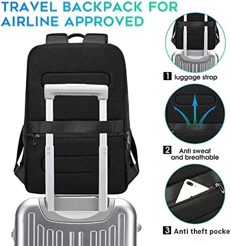 Another view of the BANGE Business Smart Backpack Waterproof fit 15.6 Inch Laptop Backpack
