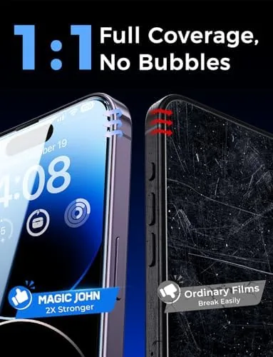 Testing the MAGIC JOHN 2 Pack for iPhone 14 Pro 6.1 inch over two weeks