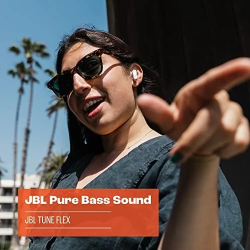 Close look at the JBL Tune Flex - True Wireless Noise Cancelling Earbuds (Black) build quality