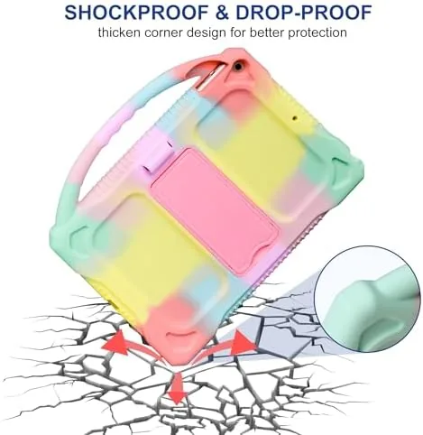 The JOGUIIA Kids Case for iPad 9th 8th 7th Generation,Shockproof Silicone in real use