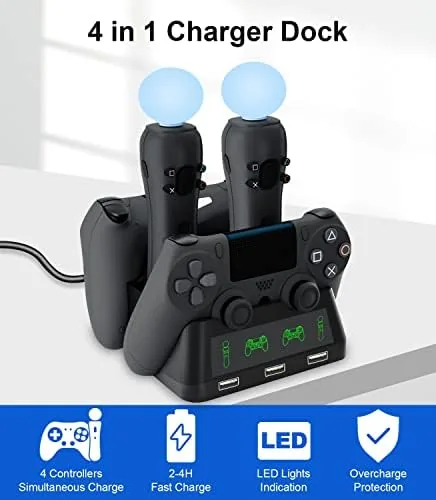 Close up of the LED indicators on the charging cradles