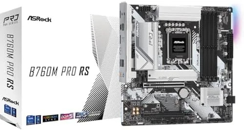 ASRock B760M Pro RS motherboard laid out on an anti-static surface