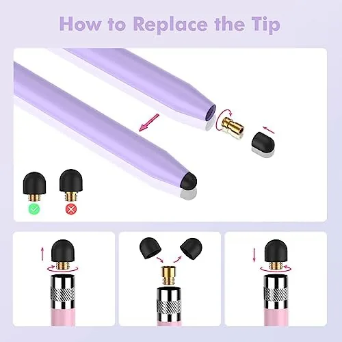 Another view of the 5Pcs Stylus Pens, 2 in 1 Stylists Stylus Pen for