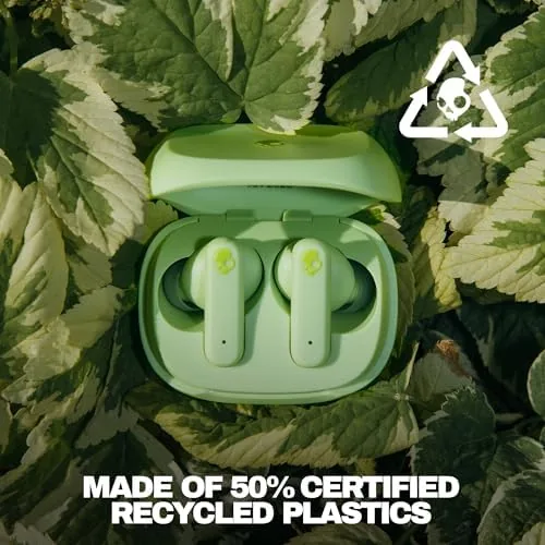 Close look at the Skullcandy Smokin' Buds Wireless Noise Isolating Earbuds - Matcha build quality