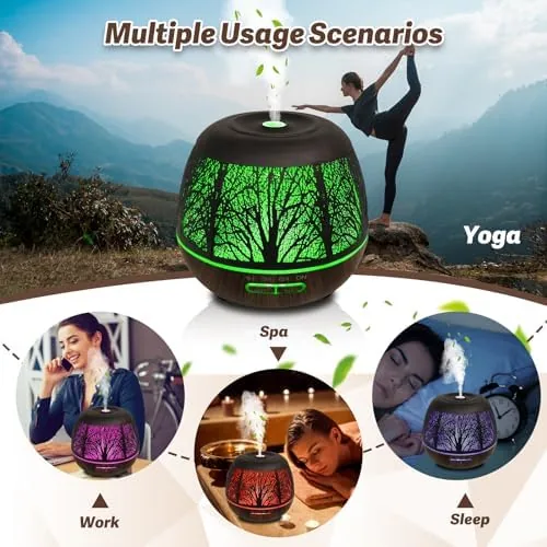 The Aesthetic Tree of Life Metal Essential Oil Diffuser for Large compared in context