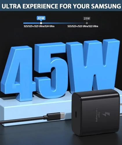 Close look at the 45W Super Fast Charger USB C- 45 Watt Type C build quality