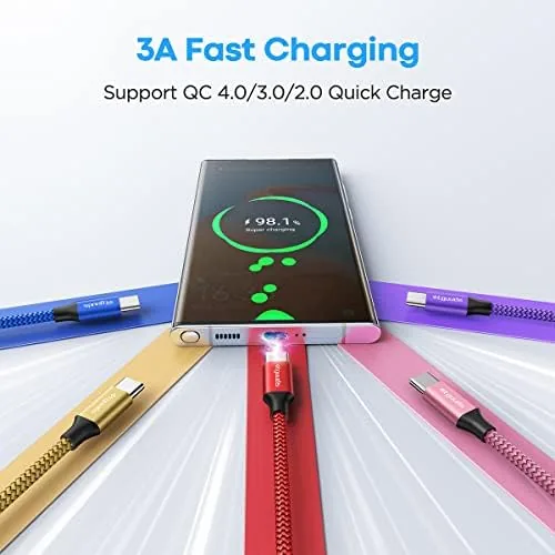 Detail shot of the etguuds USB to USB C Cable 4ft, 5-Pack USB A features