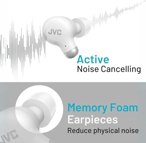Close look at the JVC Active Noise Cancelling True Wireless Earbuds - Bluetooth 5.3 build quality