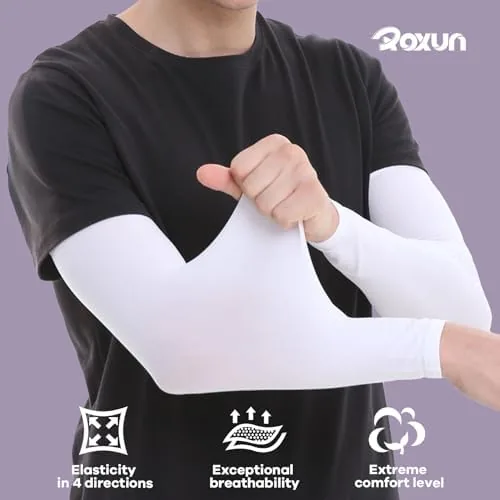 Close look at the ROXUN Arm Sleeves Cooling UV Sun Protection Sport Compression for build quality