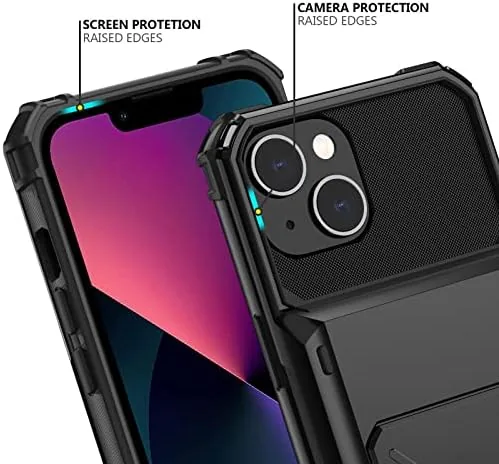 The Nvollnoe for iPhone 13 Case with Card Holder[Store 5 Cards] in real use