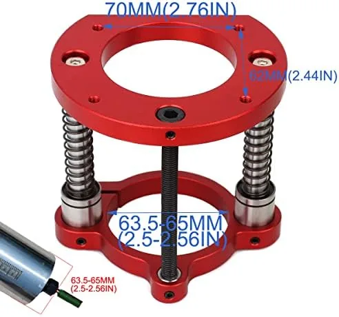 Close look at the Adjustable Router Lift for 65mm Diameter Universal Trimming Machine,Aluminum Under-Table build quality