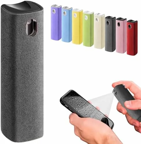 Mini Screen Cleaner Spray, 2-in-1 Touchscreen Mist Cleaner, Gray | Screen Cleaner Spray And Review: Tested and Rated
