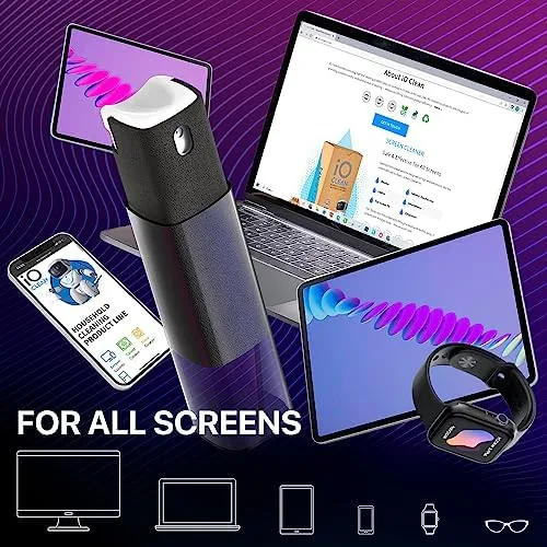 The Mini Screen Cleaner Spray, 2-in-1 Touchscreen Mist Cleaner, Gray | compared in context